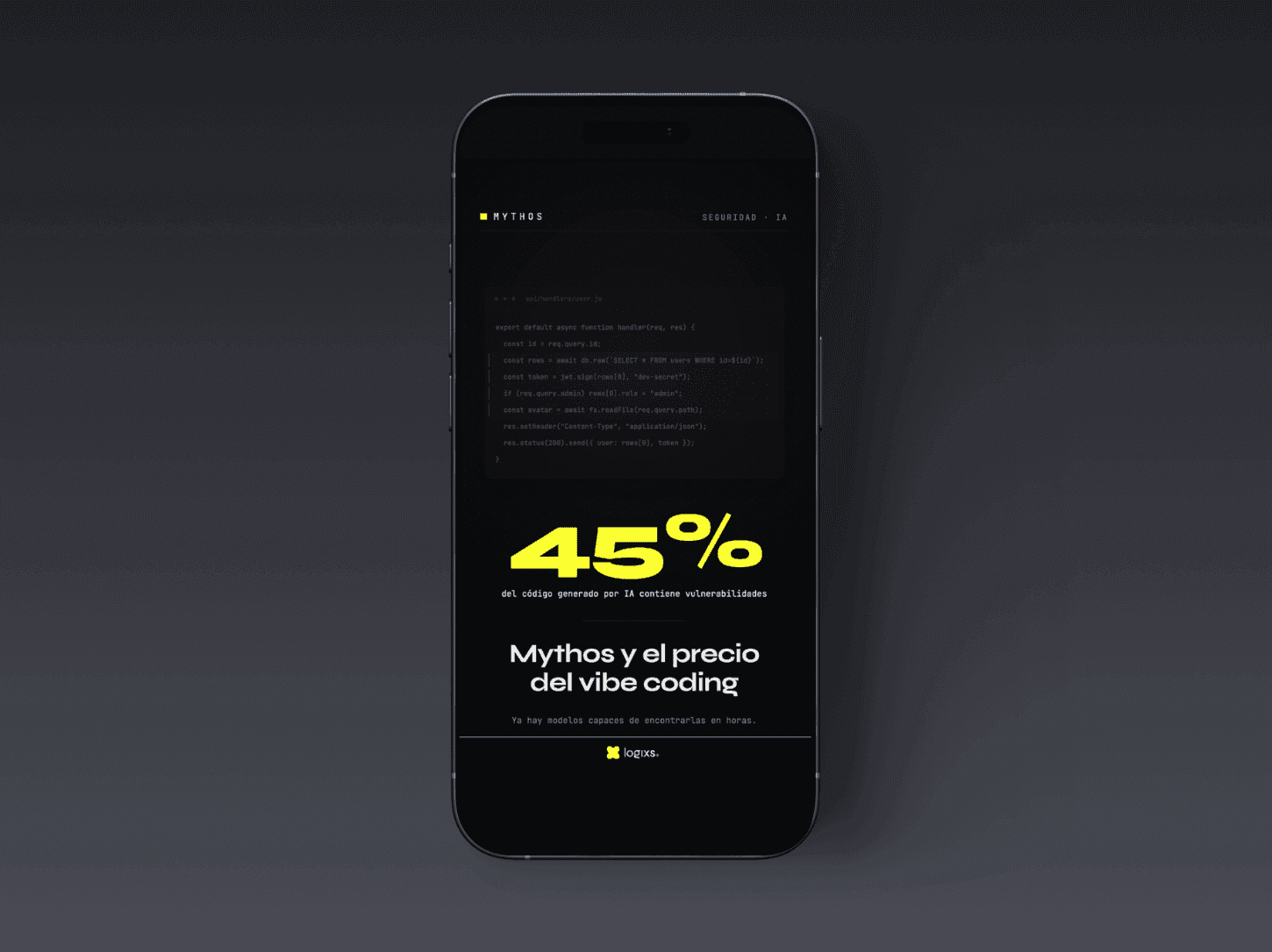Mythos y el precio del vibe coding: el 45% del código generado por IA contiene vulnerabilidades, y ya hay modelos capaces de encontrarlas en horas