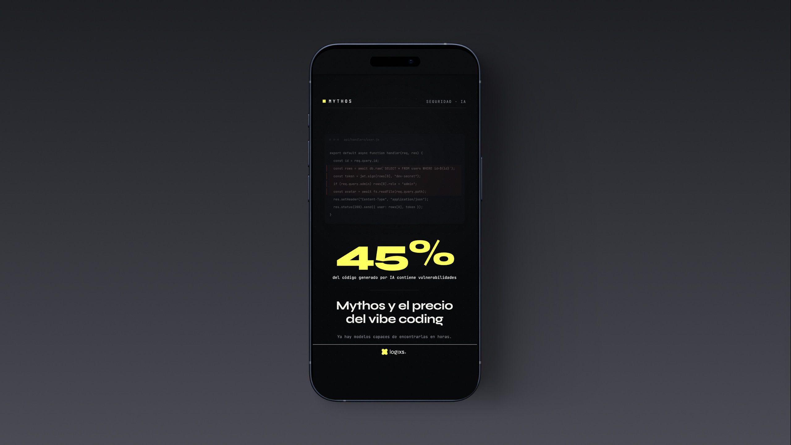 Mythos y el precio del vibe coding: el 45% del código generado por IA contiene vulnerabilidades, y ya hay modelos capaces de encontrarlas en horas
